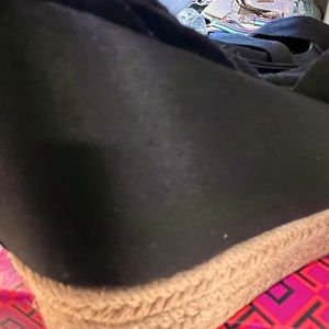 Tory Burch Blake Satin lace up wedges
